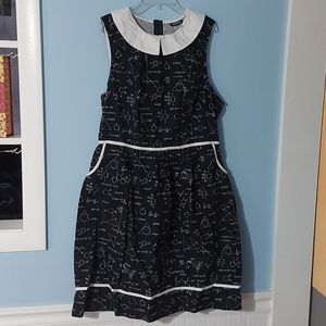 Modcloth All Eyes on Science Plus 2X Dress Black